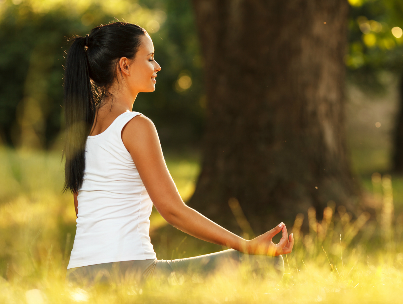 woman meditating